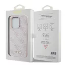 Guess 4G Metal Gold Logo Apple iPhone 15 Pro hátlap tok, rózsaszín