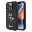 Guess Glitter Script Big 4G Apple iPhone 15 Pro hátlap tok, fekete