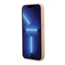 Guess Croco Triangle Metal Logo Apple iPhone 15 Pro hátlap tok, rózsaszín