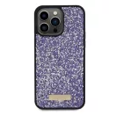 Guess Rhinestone Metal Logo Apple iPhone 15 Pro hátlap tok, lila