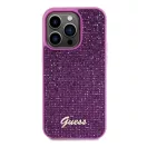 Guess Disco Metal Script Apple iPhone 15 Pro hátlap tok, fuksia