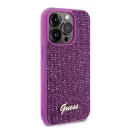 Guess Disco Metal Script Apple iPhone 15 Pro hátlap tok, fuksia