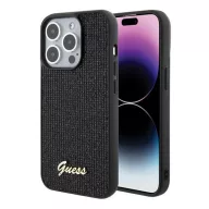   Guess Disco Metal Script Apple iPhone 15 Pro hátlap tok, fekete