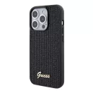 Guess Disco Metal Script Apple iPhone 15 Pro hátlap tok, fekete