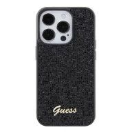  Guess Disco Metal Script Apple iPhone 15 Pro hátlap tok, fekete