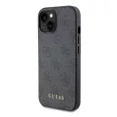Guess 4G Metal Gold Logo Apple iPhone 15 Plus hátlap tok, szürke