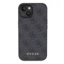 Guess 4G Metal Gold Logo Apple iPhone 15 Plus hátlap tok, szürke