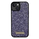 Guess Rhinestone Metal Logo Apple iPhone 15 hátlap tok, lila