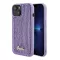 Guess Sequin Script Metal Apple iPhone 15 hátlap tok, lila