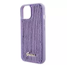 Guess Sequin Script Metal Apple iPhone 15 hátlap tok, lila