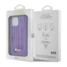 Guess Sequin Script Metal Apple iPhone 15 hátlap tok, lila