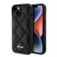 Guess Quilted Metal Logo Apple iPhone 15 hátlap tok, fekete