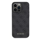 Guess 4G Metal Gold Logo Apple iPhone 15 Pro Max hátlap tok, szürke