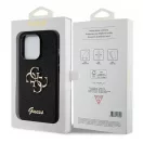 Guess Glitter Script Big 4G Apple iPhone 15 Pro Max hátlap tok, fekete