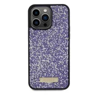   Guess Rhinestone Metal Logo Apple iPhone 15 Pro Max hátlap tok, lila