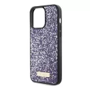 Guess Rhinestone Metal Logo Apple iPhone 15 Pro Max hátlap tok, lila