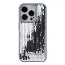 Guess Sequin Script Metal Apple iPhone 15 Pro Max hátlap tok, ezüst