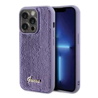   Guess Sequin Script Metal Apple iPhone 15 Pro Max hátlap tok, lila