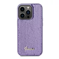   Guess Sequin Script Metal Apple iPhone 15 Pro Max hátlap tok, lila