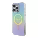 Guess IML Iridescent MagSafe Apple iPhone 15 Pro hátlap tok, türkiz