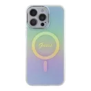 Guess IML Iridescent MagSafe Apple iPhone 15 Pro hátlap tok, türkiz