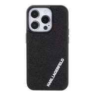   Karl Lagerfeld 3D Rubber Multi Logo Apple iPhone 15 Pro hátlap tok, fekete