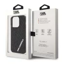 Karl Lagerfeld 3D Rubber Multi Logo Apple iPhone 15 Pro hátlap tok, fekete