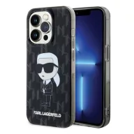   Karl Lagerfeld Monogram Ikonik Apple iPhone 15 Pro hátlap tok, fekete