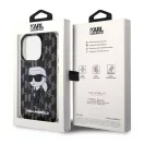 Karl Lagerfeld Monogram Ikonik Apple iPhone 15 Pro hátlap tok, fekete