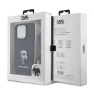 Karl Lagerfeld Crossbody Saffiano Monogram Metal Pin Karl Apple iPhone 15 Pro hátlap tok, fekete