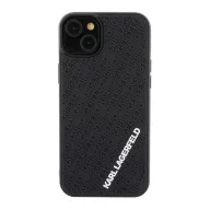  Karl Lagerfeld 3D Rubber Multi Logo Apple iPhone 15 Plus hátlap tok, fekete