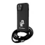 Karl Lagerfeld Crossbody Saffiano Metal Pin Karl Apple iPhone 15 Plus hátlap tok, fekete