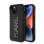 Karl Lagerfeld 3D Rubber Glitter Logo Apple iPhone 15 hátlap tok, fekete