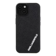   Karl Lagerfeld 3D Rubber Multi Logo Apple iPhone 15 hátlap tok, fekete