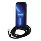 Karl Lagerfeld Crossbody Saffiano Metal Pin Karl Apple iPhone 15 hátlap tok, fekete