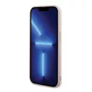 Karl Lagerfeld 3D Rubber Glitter Logo Apple iPhone 15 Pro Max hátlap tok, rózsaszín