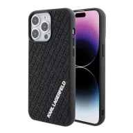   Karl Lagerfeld 3D Rubber Multi Logo Apple iPhone 15 Pro Max hátlap tok, fekete