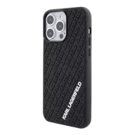   Karl Lagerfeld 3D Rubber Multi Logo Apple iPhone 15 Pro Max hátlap tok, fekete