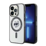   Karl Lagerfeld IML Choupette's Head MagSafe Apple iPhone 15 Pro hátlap tok, átlátszó