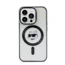 Karl Lagerfeld IML Choupette's Head MagSafe Apple iPhone 15 Pro hátlap tok, átlátszó