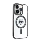 Karl Lagerfeld IML Choupette's Head MagSafe Apple iPhone 15 Pro hátlap tok, átlátszó