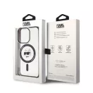 Karl Lagerfeld IML Choupette's Head MagSafe Apple iPhone 15 Pro hátlap tok, átlátszó