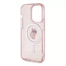 Karl Lagerfeld IML Choupette MagSafe Apple iPhone 15 Pro hátlap tok, rózsaszín