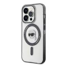 Karl Lagerfeld IML Karl's Head MagSafe Apple iPhone 15 Pro hátlap tok, átlátszó