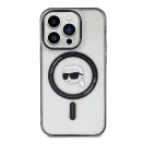 Karl Lagerfeld IML Karl's Head MagSafe Apple iPhone 15 Pro hátlap tok, átlátszó