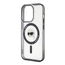 Karl Lagerfeld IML Karl's Head MagSafe Apple iPhone 15 Pro hátlap tok, átlátszó