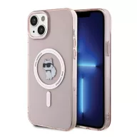   Karl Lagerfeld IML Choupette MagSafe Apple iPhone 15 Plus hátlap tok, rózsaszín
