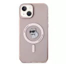 Karl Lagerfeld IML Choupette MagSafe Apple iPhone 15 Plus hátlap tok, rózsaszín