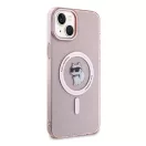 Karl Lagerfeld IML Choupette MagSafe Apple iPhone 15 Plus hátlap tok, rózsaszín