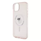 Karl Lagerfeld IML Choupette MagSafe Apple iPhone 15 Plus hátlap tok, rózsaszín